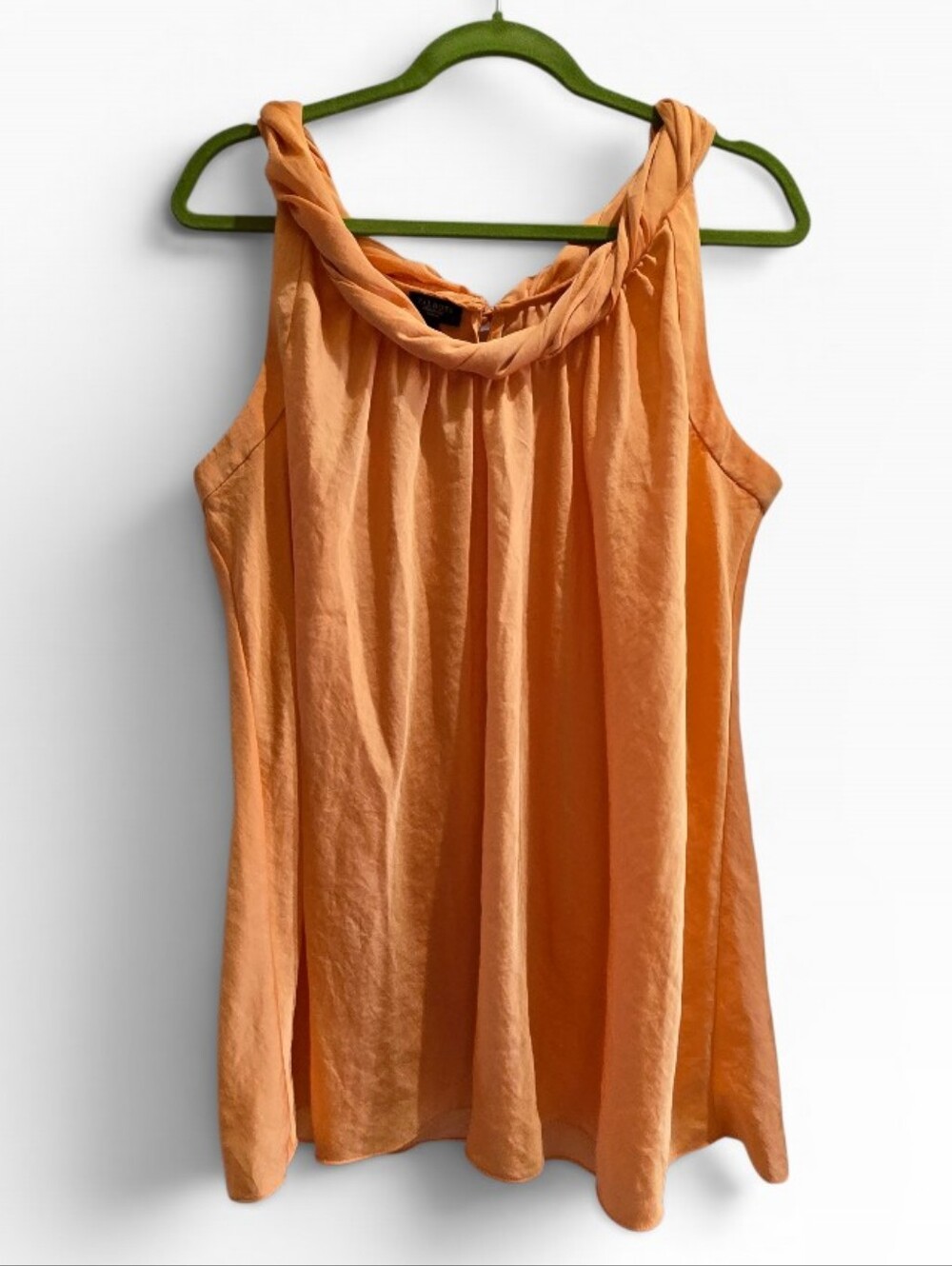 Talbots Women’s Sleeveless Twist Neck Tank Top - Peach - Picture 3 of 6
